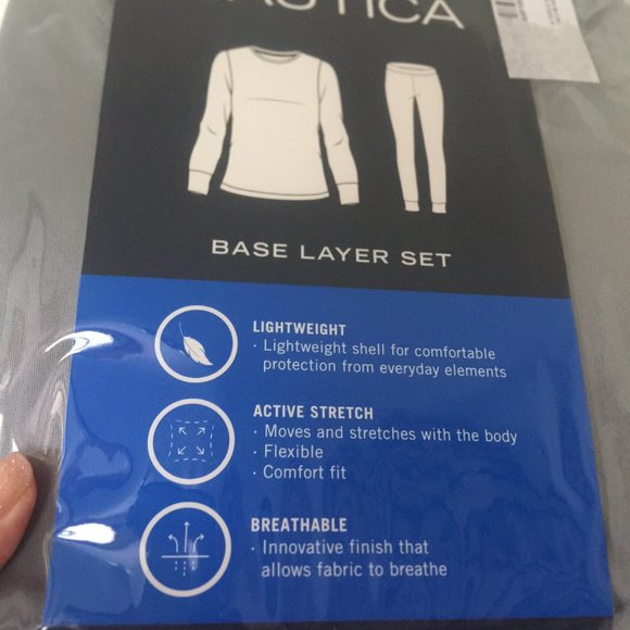 Nautica Girls Base Layer Top & Bottom Long Johns Thermal Underwear Set Size 16+ - Picture 4 of 7